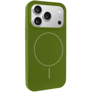 Чехол Silk Full Protective (AA) NO LOGO with Magnetic Fit для Apple iPhone 18 Pro — Зеленый / Dark Olive