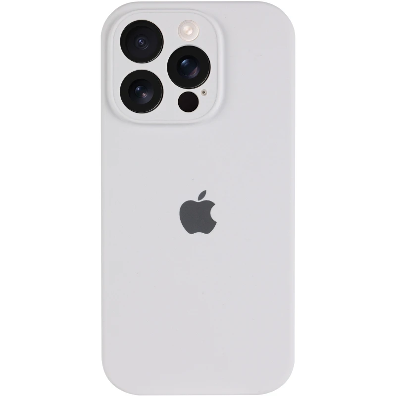 Чехол Silicone Case с защитой камеры для Apple iPhone 14 Pro (6.1") – Белый / White. Фото 6 из 14