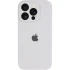 Чехол Silicone Case с защитой камеры для Apple iPhone 15 Pro (6.1") – Белый / White. Фото 4 из 12