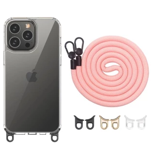 Прозрачный силиконовый чехол с ремешком для Apple iPhone 12 (6.1") фото 1 из 12