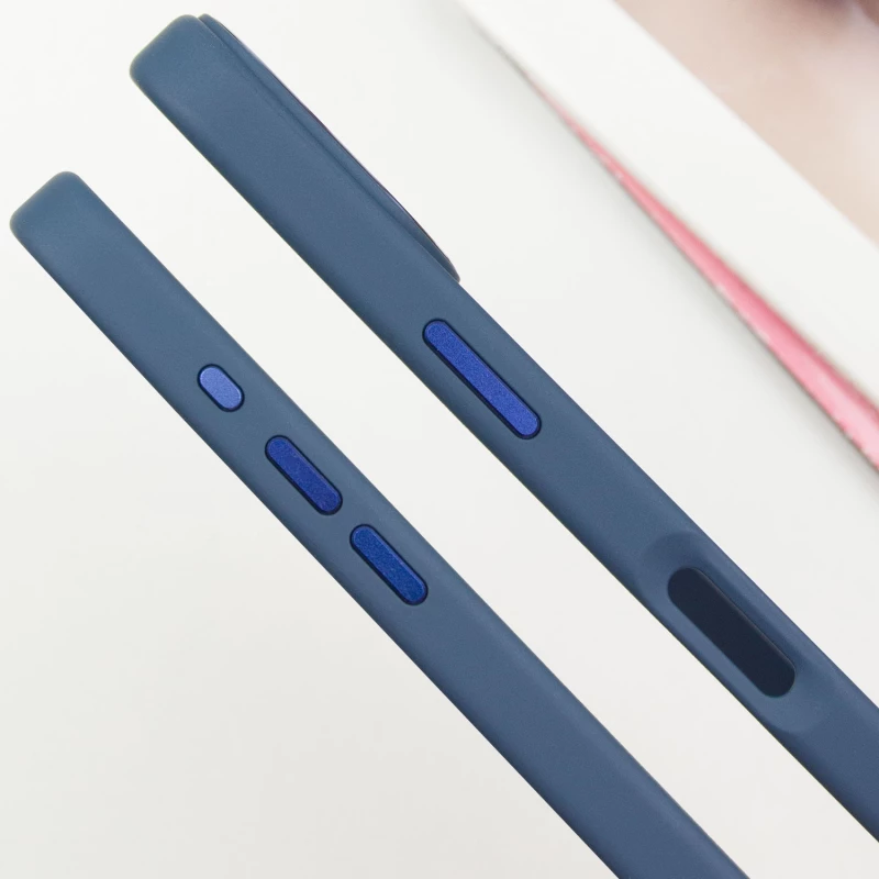 TPU чохол Bonbon з металевими кнопками та MagSafe на Apple iPhone 16 – Синій / Cosmos Blue. Фото 6 з 7