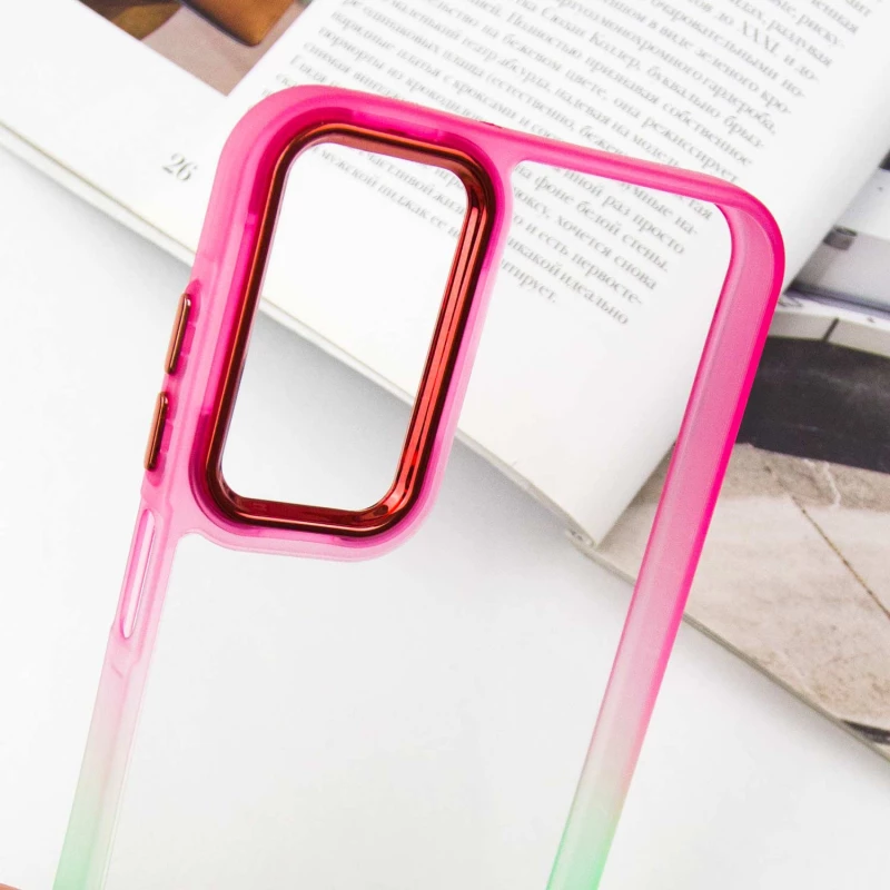 Силіконовий чохол фреш на Samsung Galaxy A24 4G – Салатовий / Рожевий. Фото 6 з 6