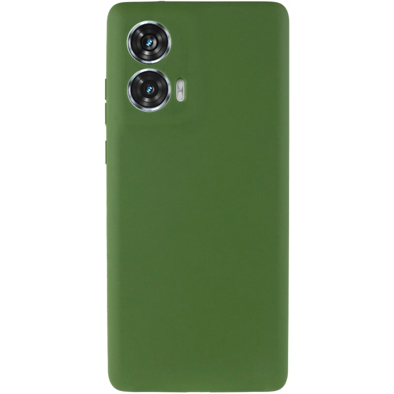 Чехол Silicone Case Lakshmi Plus с закрытой камерой для Motorola Edge 50 – Зеленый / Dark green. Фото 3 из 6