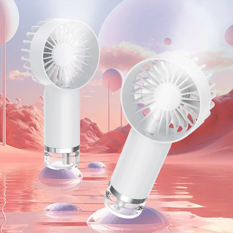 Портативний вентилятор SL610 з водяним охолодженням 500mAh – White. Фото 2 з 6