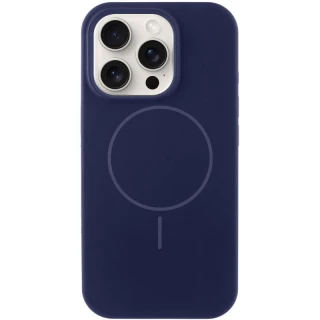 Чехол Silicone Armor Max не logo with MagSafe для Apple iPhone 12 (6.1") — Темно-синий / Midnight blue