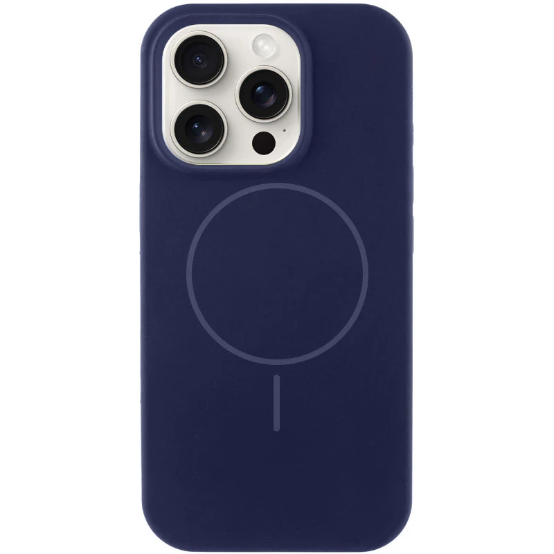 Чохол Silk Full Protective (AA) NO LOGO with Magnetic Fit для Apple iPhone 14 (6.1") – Темно-синій / Midnight blue. Фото 1 з 6