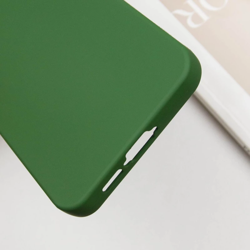Чохол Silicone Case Lakshmi Plus з закритою камерою на Samsung Galaxy S25 – Зелений / Dark green. Фото 6 з 7