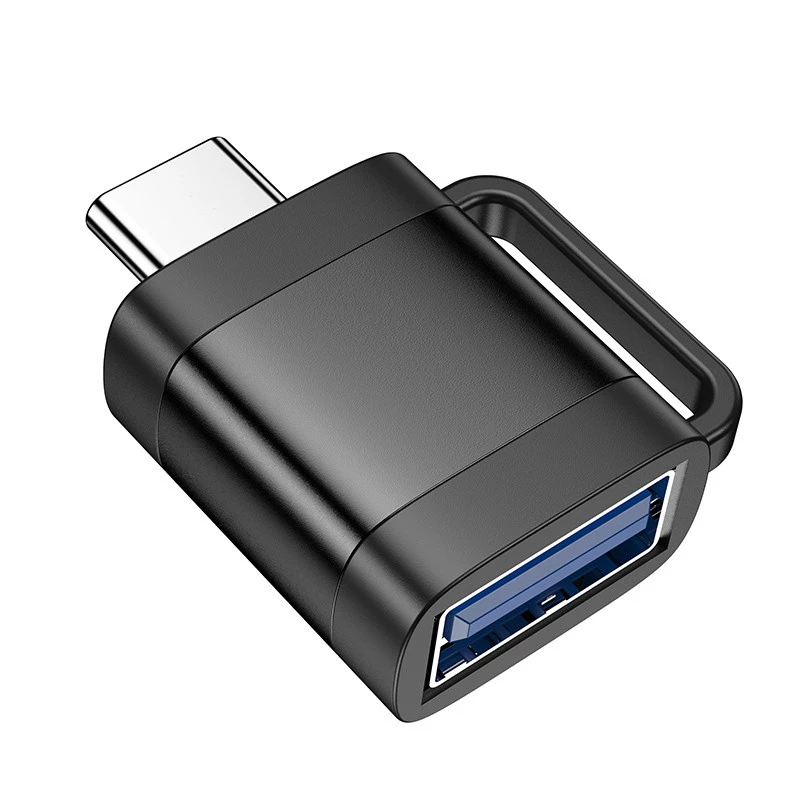 Перехідник Hoco UA31C OTG Type-C male to USB female – Black. Фото 4 з 4