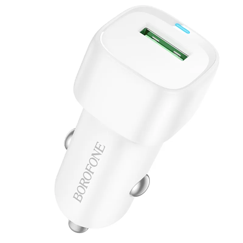 АЗП Borofone BZ34 Cloud QC3.0 18W (1USB-A) – White. Фото 1 з 4