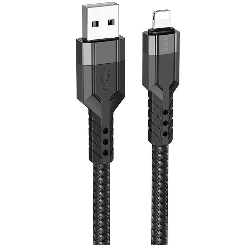 

Дата кабель Hoco U110 charging data sync USB to Lightning (1.2 m) (Черный), Чорний