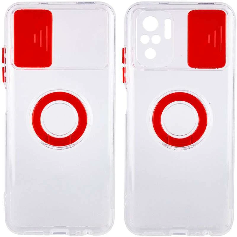 

Силіконовий чохол ColorRing зі шторкою для камери на Xiaomi Redmi Note 10 / Note 10s (Червоний)