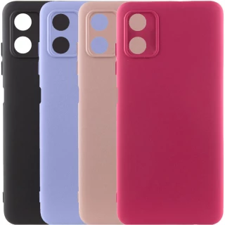 Цветной силиконовый чехол GETMAN с закрытой камерой на Motorola Moto G04 фото 1 из 2