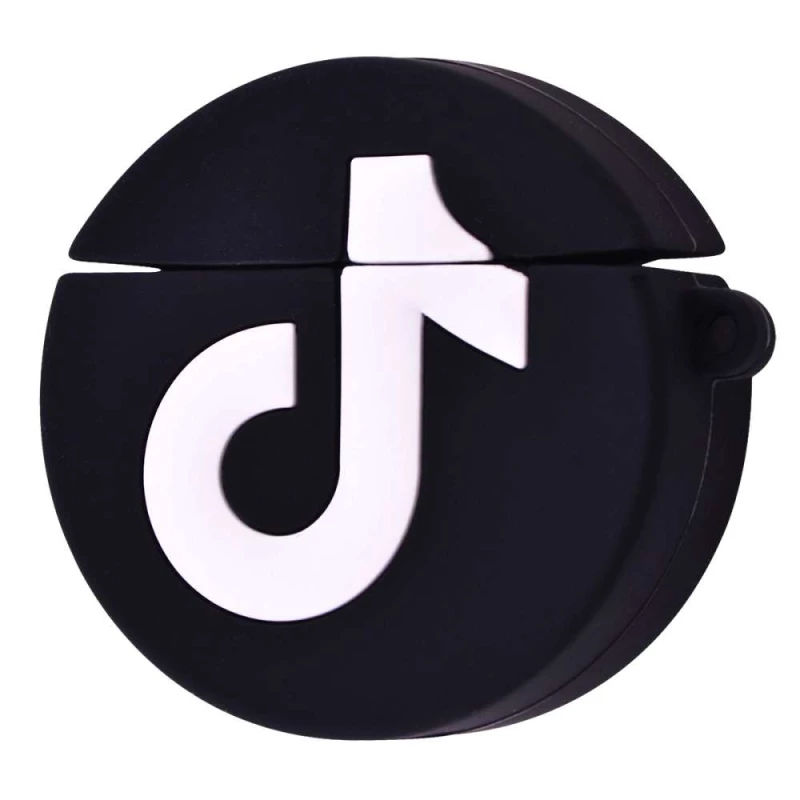 

Силіконовий футляр Logo series для навушників AirPods 1/2 + карабін (TikTok)