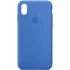 Чехол Silicone Case с закрытым низом для Apple iPhone XS Max (6.5") – Синий / Capri Blue. Фото 1 из 2