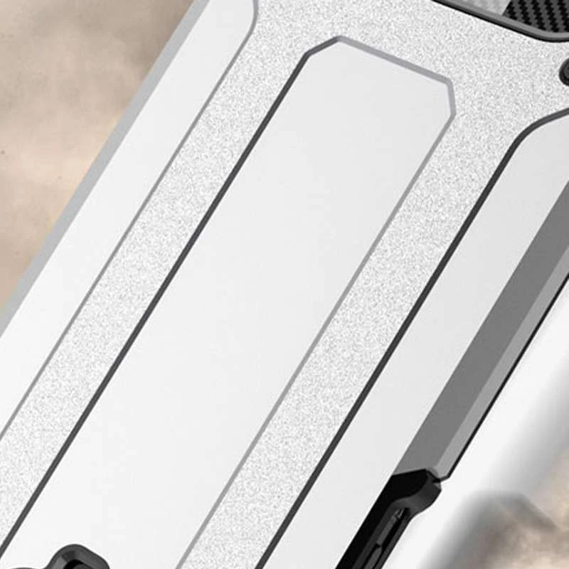 Противоударный чехол с усиленными углами Immortal для Xiaomi Redmi Note 9s / Note 9 Pro / Note 9 Pro Max – Серебряный. Фото 4 из 6