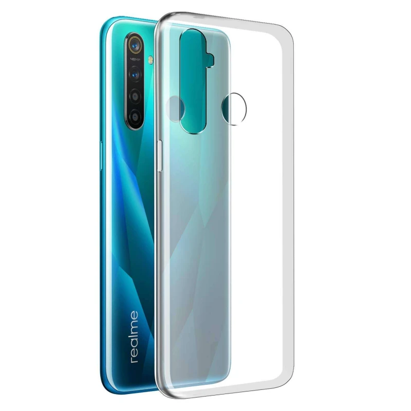 Ультратонкий силіконовий чохол 1мм на Realme 6i – Безбарвний (прозорий). Фото 2 з 6