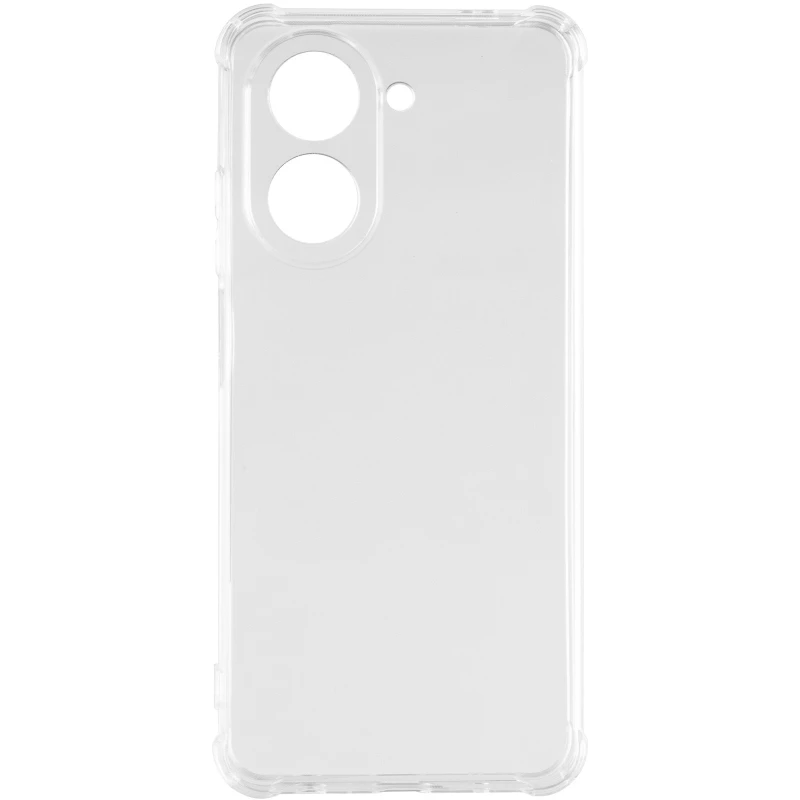 Ультратонкий силіконовий чохол GETMAN з критими бортами та камерою для Xiaomi Poco C71 – Безбарвний (прозорий). Фото 3 з 6