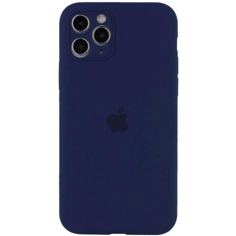 

Чехол Silicone Case с защитой камеры для Apple iPhone 12 Pro (6.1") (Синий / Deep navy), Синій / deep navy