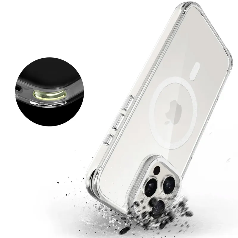 Чохол TPU Space Case Apex with Magnetic Fit для Apple iPhone 15 Pro (6.1") – silver. Фото 6 з 9