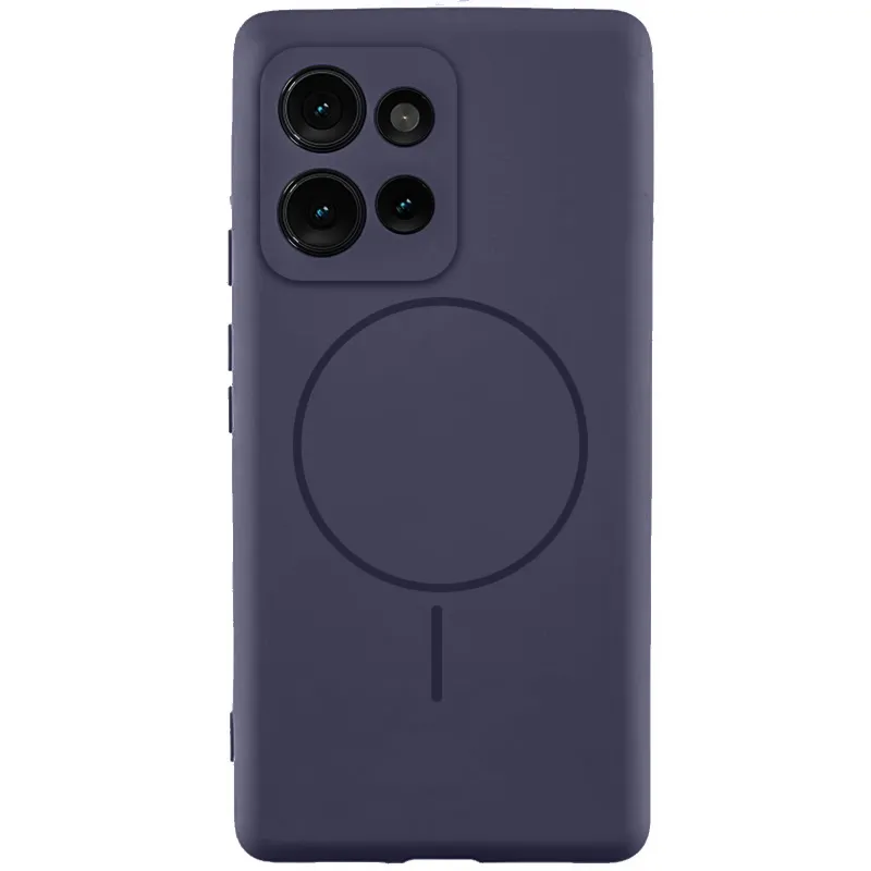Чохол Silicone Cover Lakshmi Full Camera (AA) with Magnetic Fit для Motorola Edge 60 – Темно-синій / Midnight blue. Фото 1 з 1
