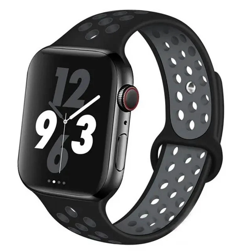 

Силиконовый ремешок Sport Nike+ для Apple watch 42mm / 44mm (black/gray)