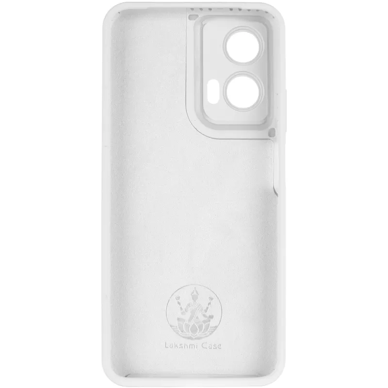 Чехол Silicone Case Lakshmi Premium з закритою камерою на Motorola Moto G35 – Белый / White. Фото 4 из 6