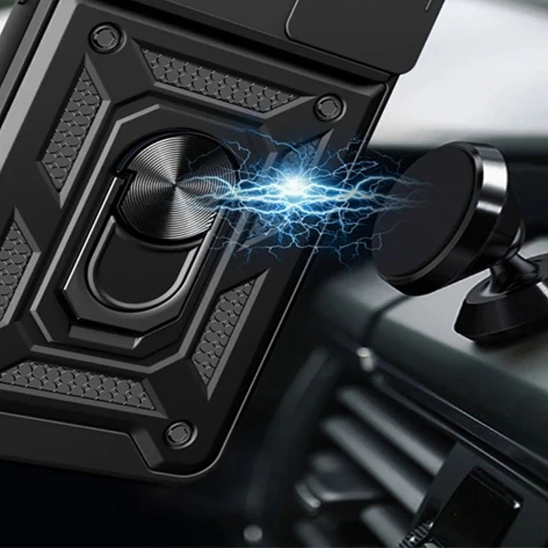 Ударопрочный чехол Serge Ring с защитой камеры для Xiaomi 14 Pro – Черный. Фото 5 из 13