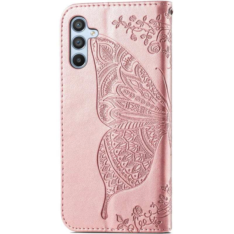 Кожаный чехол-книжка Butterfly Pattern для Samsung Galaxy A36 5G – Rose Gold. Фото 2 из 4