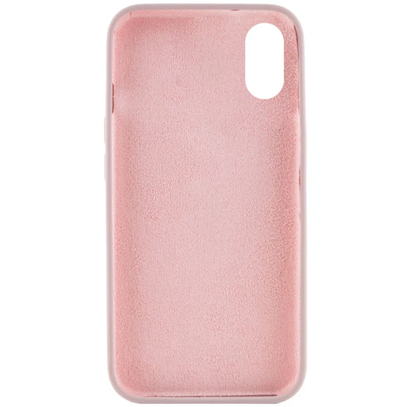 Чехол с закрытым низом Silicone Case для Apple iPhone XS (5.8") – Серый / Lavender. Фото 2 из 3