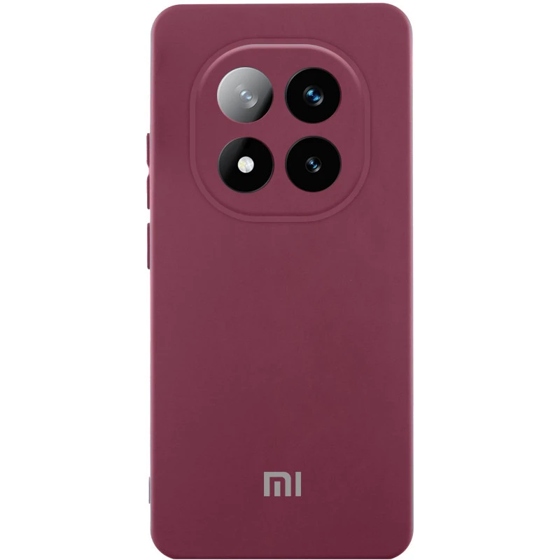 Чохол Silicone Case Lakshmi Premium L з закритою камерою на Xiaomi Redmi Note 15 Pro 4G – Бордовий / Plum. Фото 1 з 1