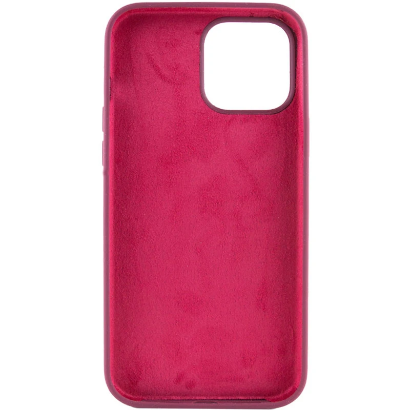 Чехол с закрытым низом Silicone Case для Apple iPhone 16 Plus – Бордовый / Plum. Фото 4 из 4