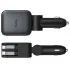 АЗП Hoco Z67A Triunfar PD45W+QC3.0 total 60W with retractable cables (1USB-A/2C/1L) – Metal gray. Фото 2 з 4