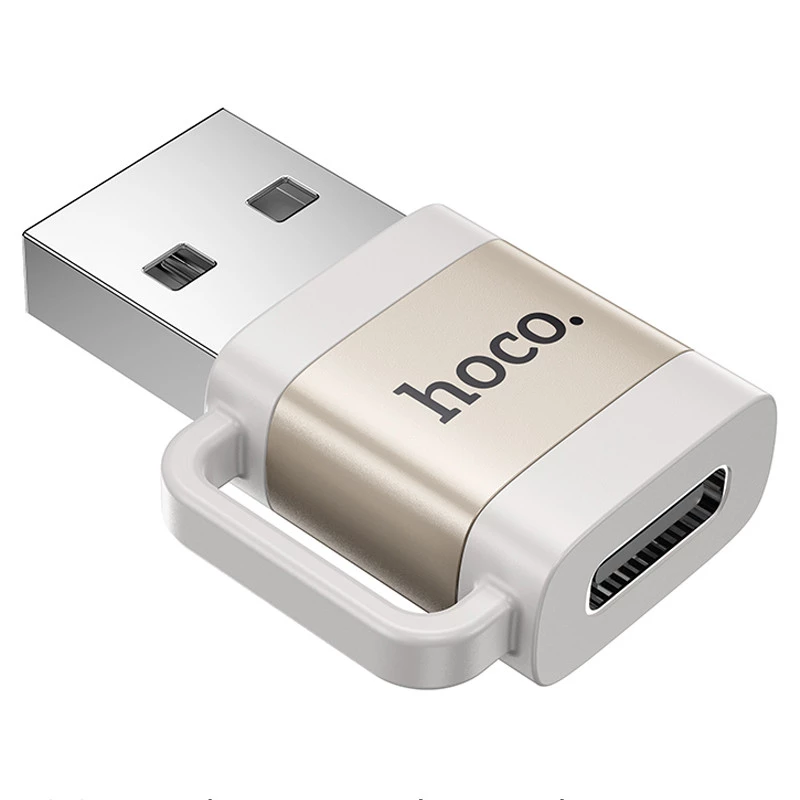 Перехідник Hoco UA31D OTG USB male to Type-C female USB2.0 – Gray. Фото 2 з 5