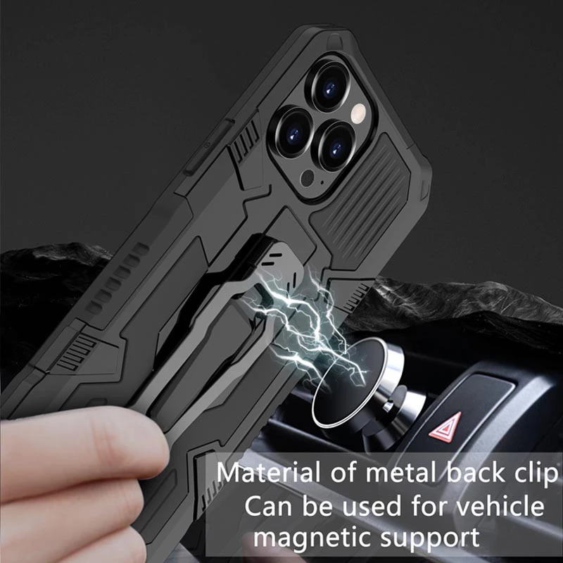 Протиударний чохол Defender Clip на Apple iPhone 15 Pro Max (6.7") – Black. Фото 2 з 7