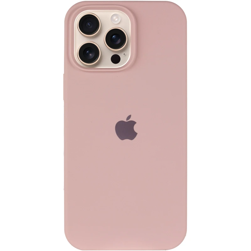 Чехол Silicone Case с закрытым низом для Apple iPhone 15 Pro (6.1") – Розовый / Pink Sand. Фото 3 из 8