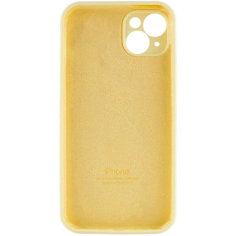 Чехол Silicone Case с защитой камеры для Apple iPhone 14 (6.1") – Желтый / Mellow Yellow. Фото 5 из 8
