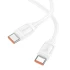 Дата кабель Hoco X115 Surpass Type-C to Type-C 240W (1m) – White. Фото 4 з 5