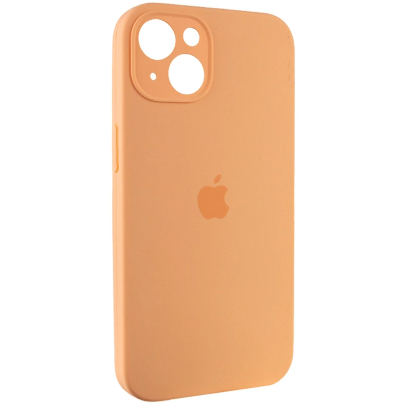 Чехол Silicone Case с защитой камеры для Apple iPhone 13 (6.1") – Оранжевый / Cantaloupe. Фото 3 из 10