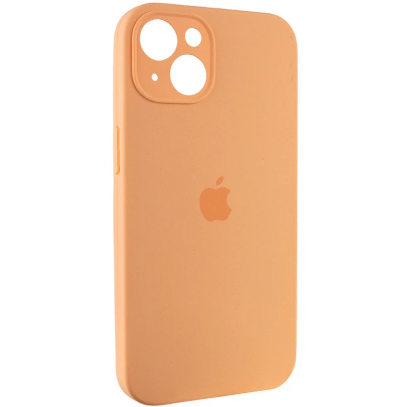 Чехол Silicone Case с защитой камеры для Apple iPhone 14 (6.1") – Оранжевый / Cantaloupe. Фото 2 из 9