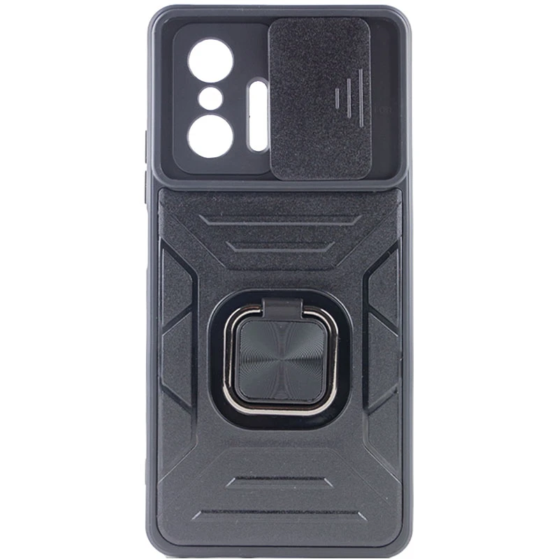 Протиударний чохол Flash зі шторкою для камери та кільцем на Xiaomi 11T / 11T Pro – Black. Фото 4 з 7