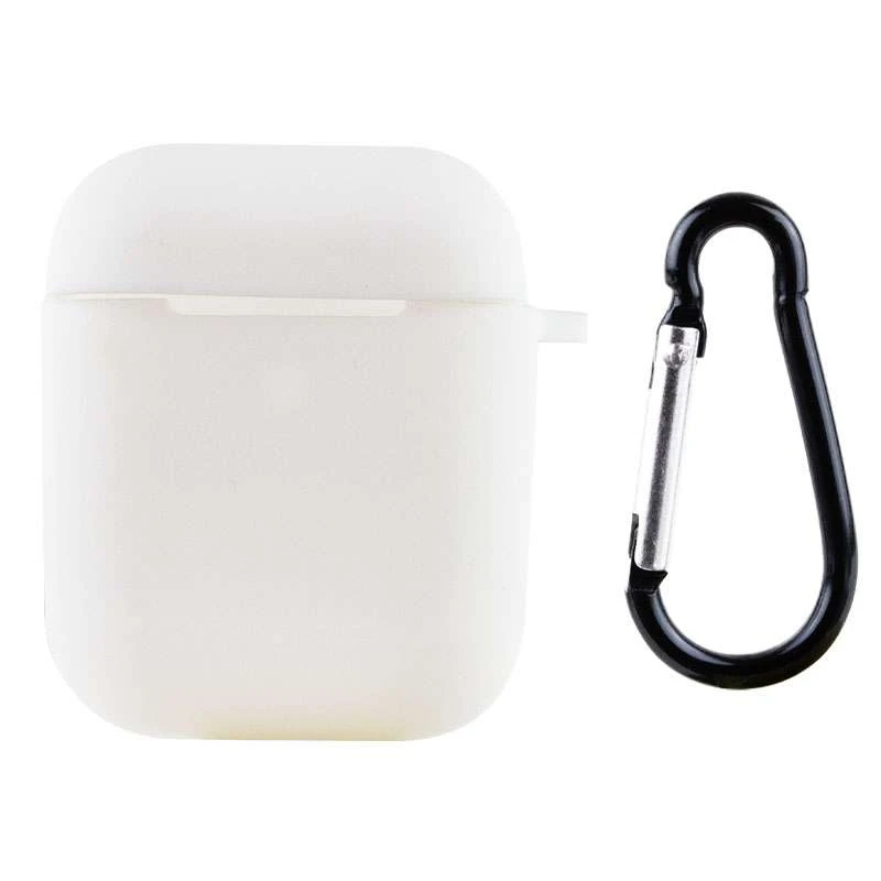 

Силіконовий футляр для навушників AirPods 1/2 (Білий / White)