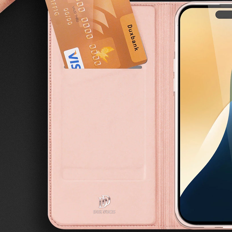 Чехол-книжка Dux Ducis для Apple iPhone 16 Pro – Rose Gold. Фото 3 из 5