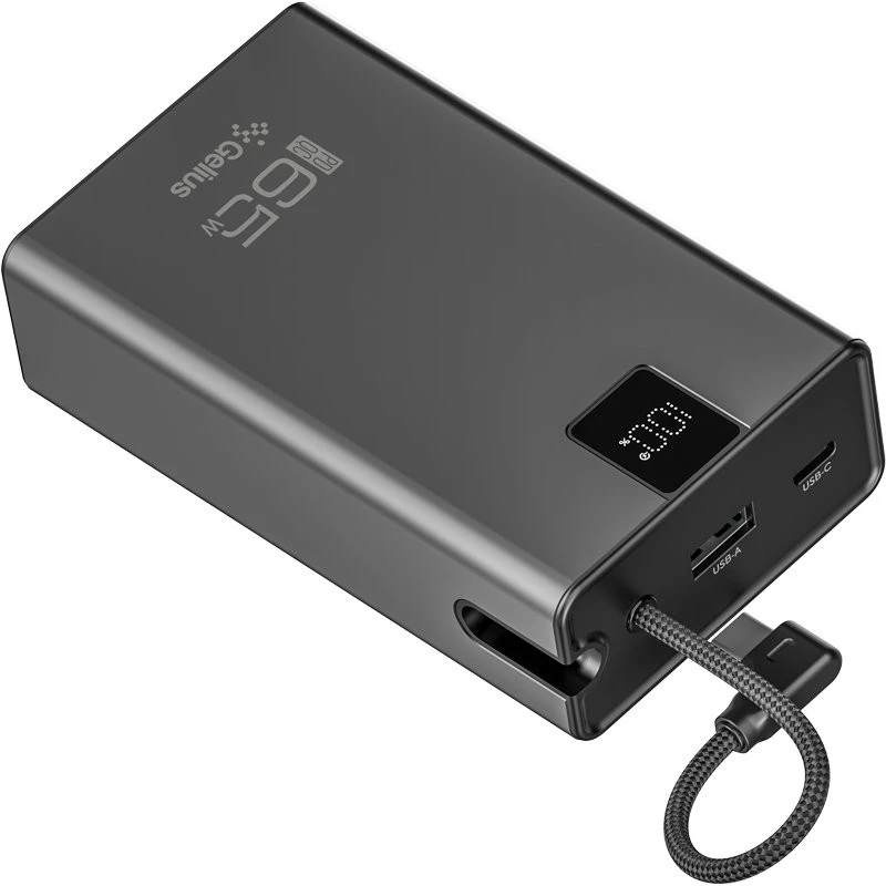 Портативний ЗП Power Bank Gelius Veyron GP-PB312 65W QC+PD 20000 mAh – Black. Фото 5 з 8