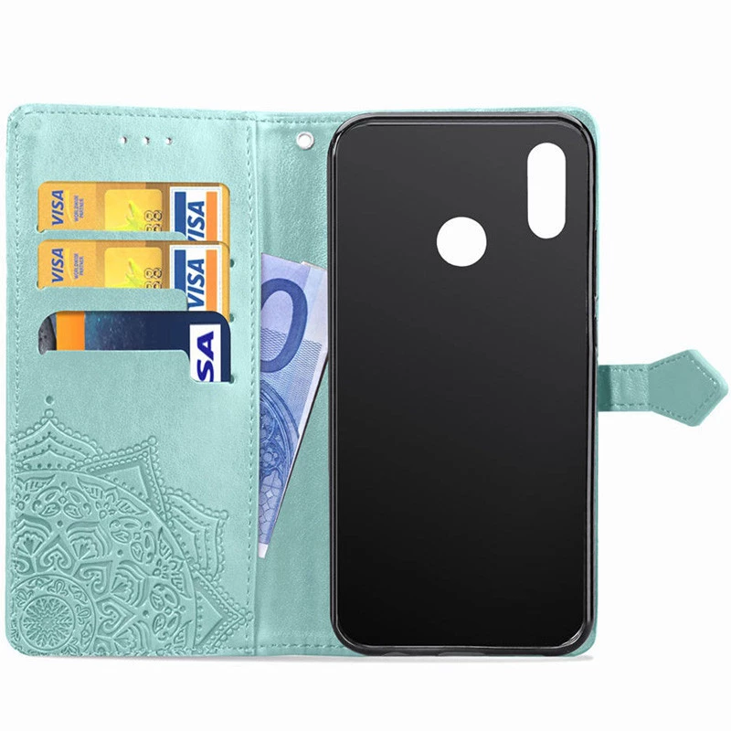 Шкіряний чохол-книжка Art Case з візитницею для Huawei P Smart+ (nova 3i) – Бірюзовий. Фото 5 з 8