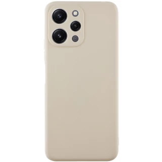 Кольоровий силіконовий чохол із захистом камери на Xiaomi Redmi 12 — Бежевий / Antigue White