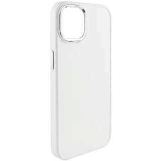 Кожаный чехол Bonbon с металлическими кнопками Samsung Galaxy S22+ — Белый / White