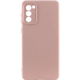 Чехол Silicone Case Lakshmi Premium з закритою камерою на Samsung Galaxy S20 FE — Розовый / Pink Sand