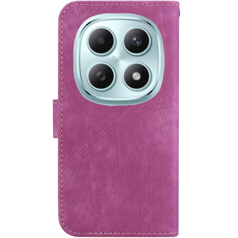 Кожаный чехол-книжка Cute Tiger для Xiaomi Redmi 15 (EU) – Rose Red. Фото 2 из 4