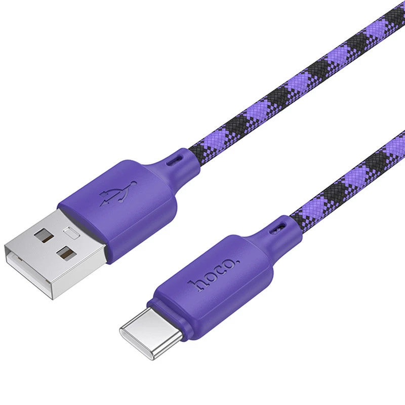Дата кабель Hoco X116 Meridian USB to Type-C 3A (1m) – Gradient Purple Mix. Фото 5 з 7