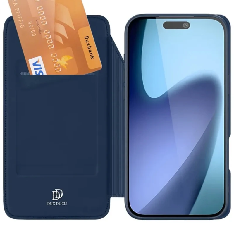 Чохол-книжка Dux Ducis на Apple iPhone 17 Pro (6.3") – Синій. Фото 3 з 7